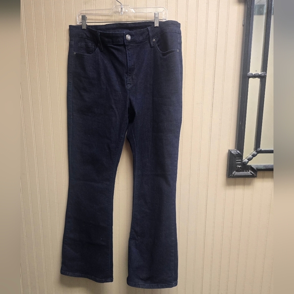 Evans Size 18 Jeans Dark Blue Stretch Soft Ladies Womens Indigo 5 Pocket Design - Picture 2 of 12